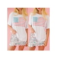 thumbnail image 6 of Biezeib Women's 4th of July Tops Casual Short Sleeve Round Neck Flag/Bow Print T-Shirts Streetwear Blouses, 6 of 6