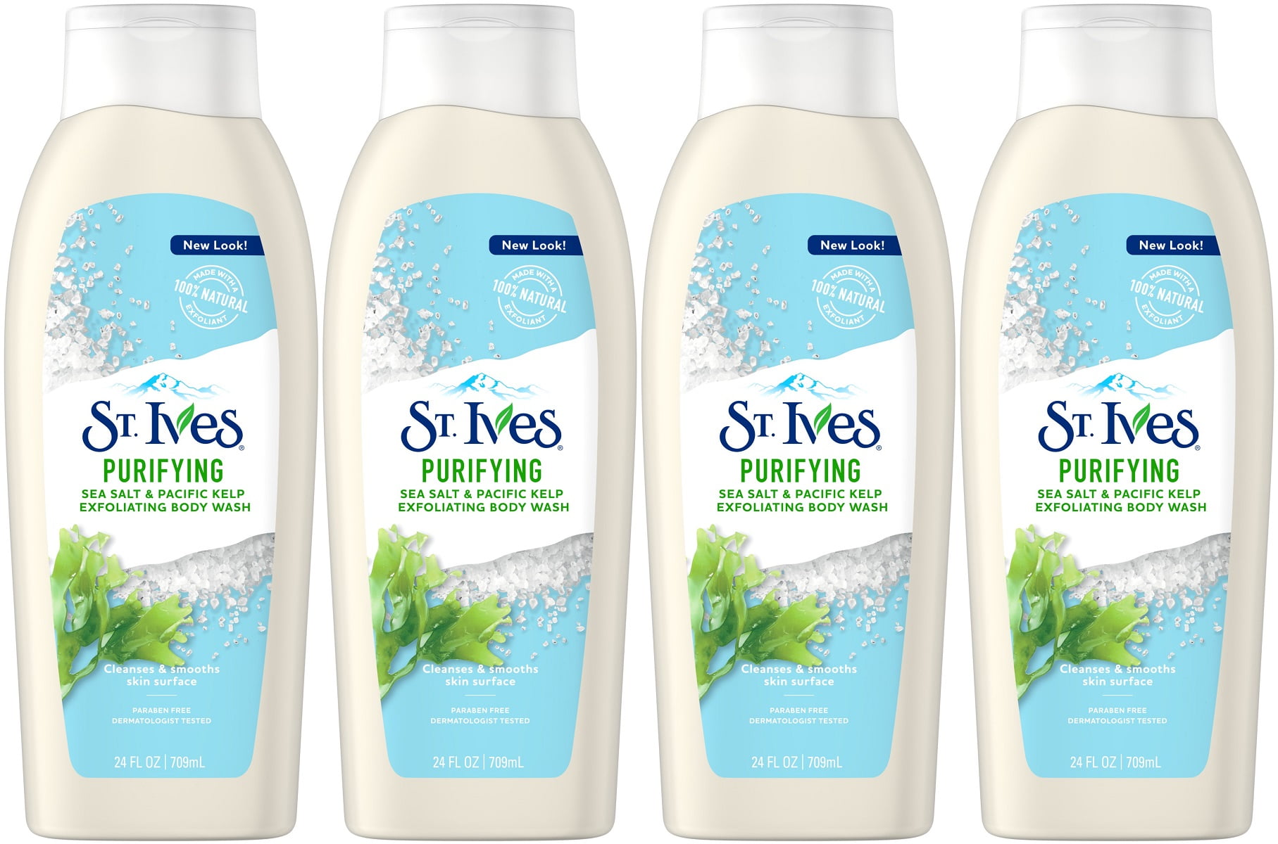 St. Ives Purifying Sea Salt & Pacific Kelp Exfoliating Body Wash, 24