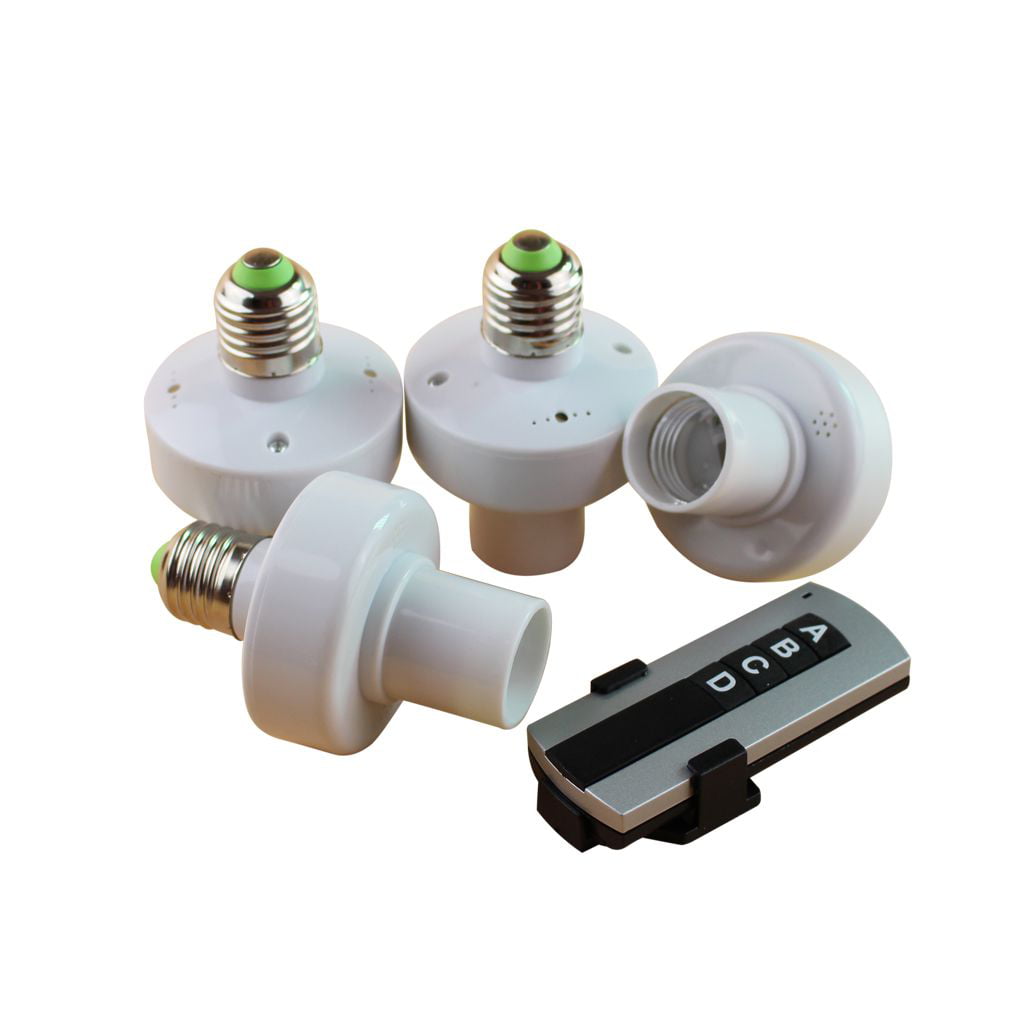 E27 Screw Wireless Remote Control Light Lamp Bulb Holder Cap Socket Switches MT 