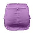 thumbnail image 5 of Yuncity Denim Skirt Women Pocket Midi Cargo Skirts Casual Streetwear With Edgy Vibe Functional Pockets Modern Skirt For Everyday Wear Shorts Size Purple, 5 of 5