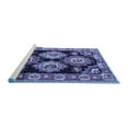 thumbnail image 2 of Ahgly Company Machine Washable Indoor Square Persian Blue Traditional Area Rugs, 6' Square, 2 of 4