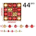 thumbnail image 3 of Christmas Ornament Set, 44-Pack Combination of Decorative Hanging Balls for a Full and Lush Tree, 3 of 6