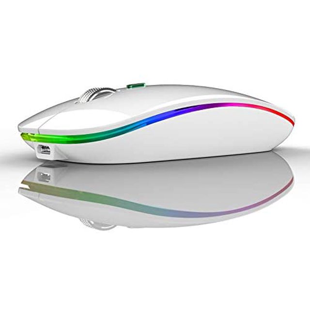 Mouse Uiosmuph G12 Ergonómico Recargable Portátil - Blanco