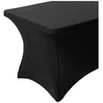 thumbnail image 1 of LA Linen TCSpandex_OB72x30x30_BlackX24 LA Linen Rectangular Open Back Spandex Tablecloth, 72 by 30 by 30-Inch, Black, 1 of 4