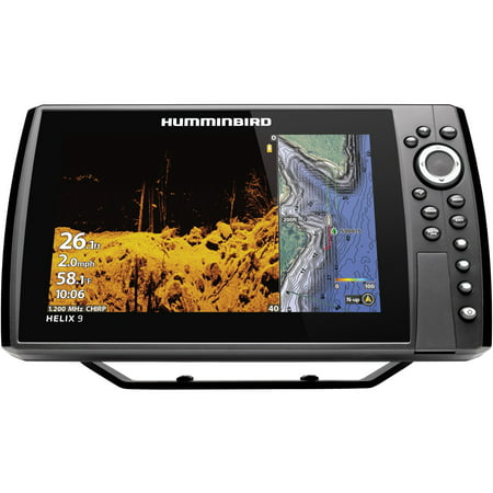 Humminbird 410850-1CHO HELIX 9 CHIRP Sonar G3N Dual Spectrum Combo Fishfinder/GPS/Chartplotter with MEGA Down Imaging + & Control Head (No Transducer) & 9