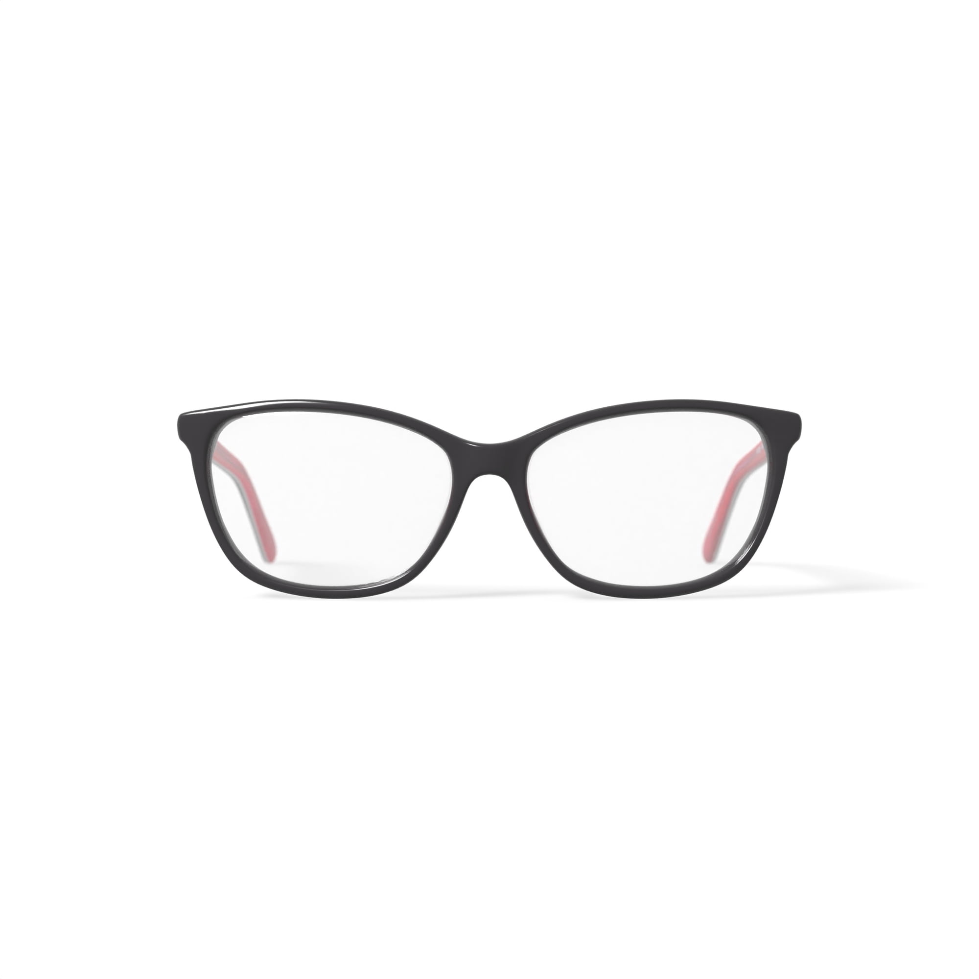 Walmart Women’s FM17238 Square Prescription Eyeglassess with Case, Black/Red