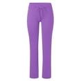thumbnail image 5 of Women's Pants Business Casual Pants for Women Purple Baggy Pants Women Lounge Pants High Waist Wide Leg Pants with Pockets Fall Pants for Women 2025, 5 of 5
