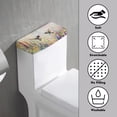 thumbnail image 3 of Renewold Hummingbird & Lavender Print Toilet Tank Lid Cover, Elastic Universal Toilet Tank Lid Cover Protector for Bathroom, Dust-proof, Machine-Washable, 3 of 6