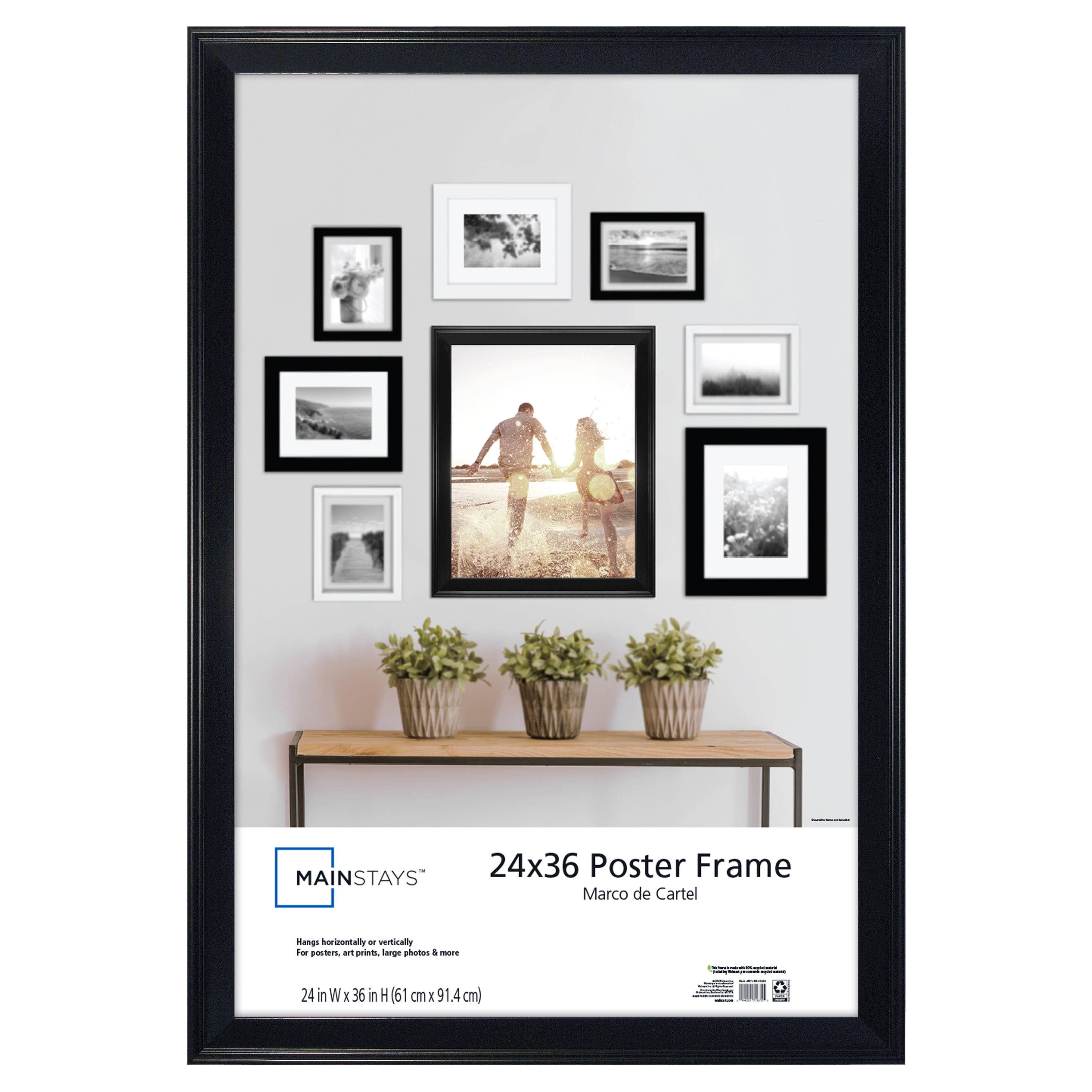 Mainstays 24"x36" Beveled Black Poster Frame - Walmart.com - Walmart.com