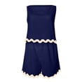 thumbnail image 5 of MuXiKeJi Clothes Two Piece Summer Outfits 2 Piece Sets Cruise Lounge Set Sleeveless Tank & Shorts Pajama Set with Pockets, 5 of 6