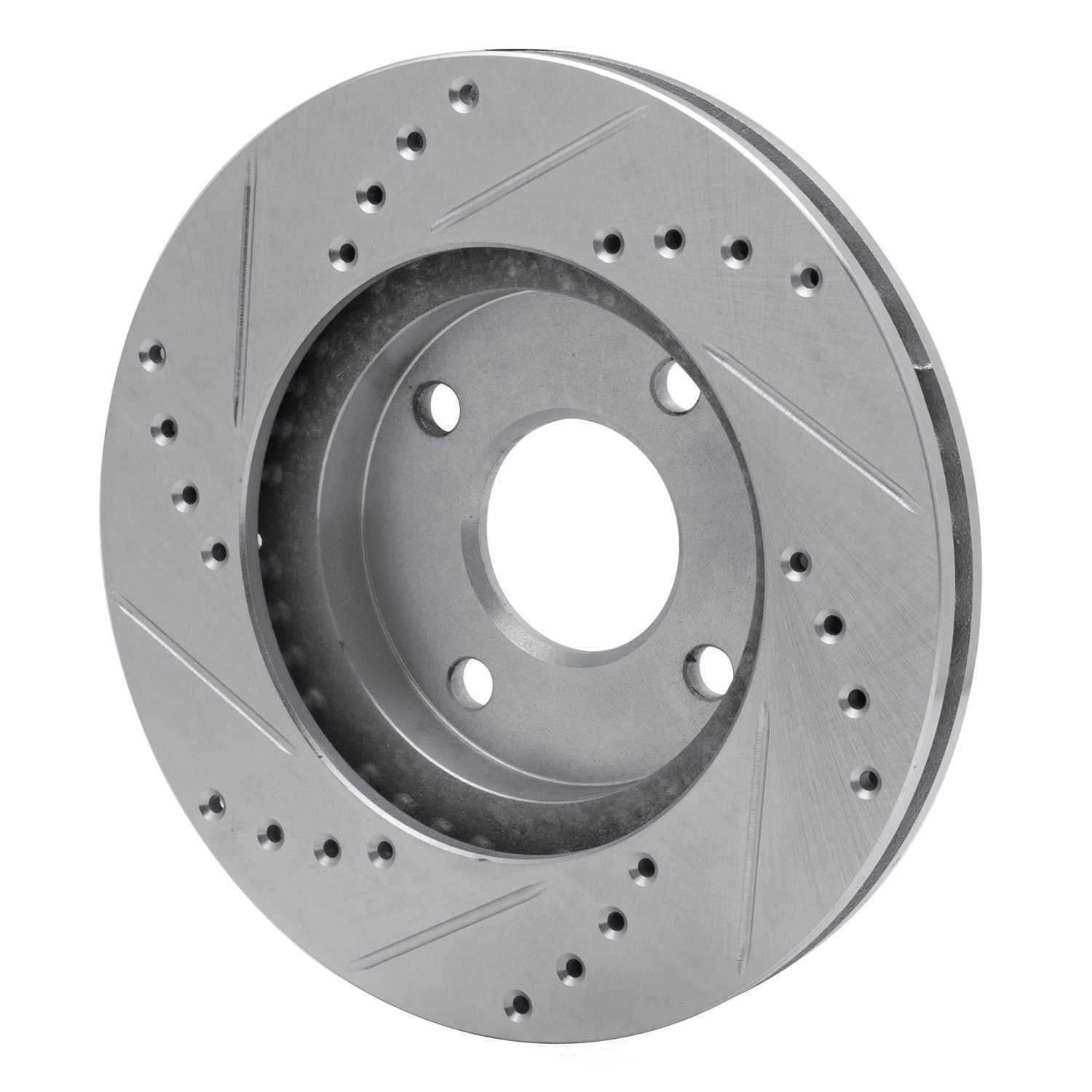Dynamic Friction Company 631-56013R DFC Brake Rotor - Drilled And Slotted - Silver