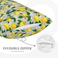 thumbnail image 3 of Gukieu Lemon1 Print Plush Pillow Cover, Hidden Zipper Pillow Protector without Pillow Core, Suitable for Bedroom, Office, Car Decoration-14"x20", 3 of 6