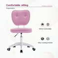 Purple PU Office Chair for Woman, Seizeen Adjustable Bling Desk Chair