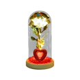 thumbnail image 1 of AMLESO Artificial Light up Rose Flower in Glass Dome for Wedding Decor Multipurpose White Rose, 1 of 8