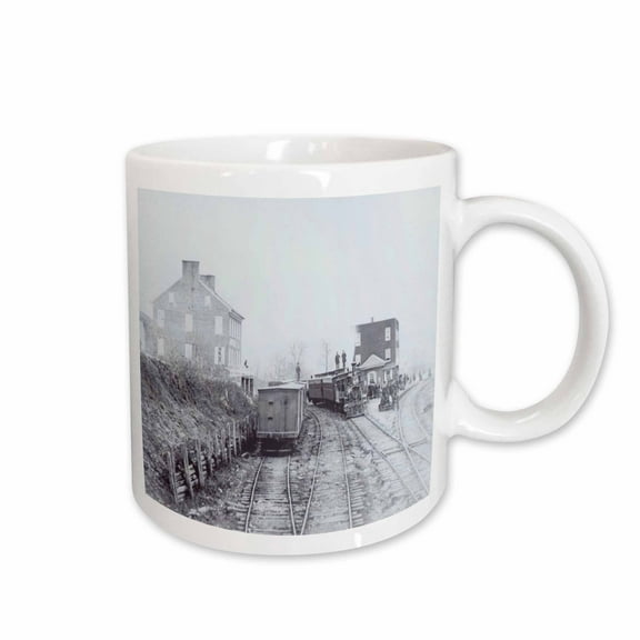 3drose, 1863 Photo of Train During Americas Civil War, 15oz Mug