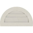 thumbnail image 4 of 18"W x 9"H Half Round Gable Vent (23"W x 14"H Frame Size): Primed, Non-Functional, Smooth Western Red Cedar Gable Vent w/ Decorative Face Frame, 4 of 12