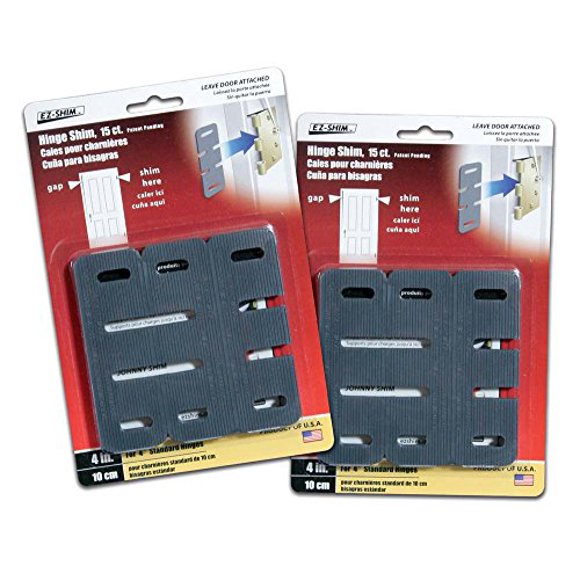 Ez-Shim Inc. Hs400Bp 4"" Quick Align Hinge Shim (Two Packs Of 15)