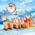 thumbnail image 3 of DeeKom【Black Santa】12' Christmas Inflatable Outdoor Decorations, Xmas Blow Up Santa Claus with Reindeers, Built-in LEDs Yard Garden Festival Celebration, 3 of 6