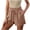 #04 Coffee 【Mix & Match: Stock Up on Your Favorite Colors】, variant on Women's Solid Drawstring Elastic Waist Shorts, Casual Pull-On Pants with Functional Pockets, Soft Polyester Blend Fabric, Mid-Waisted Comfort Shorts for Everyday Wear, | TruBelle,Army Green L