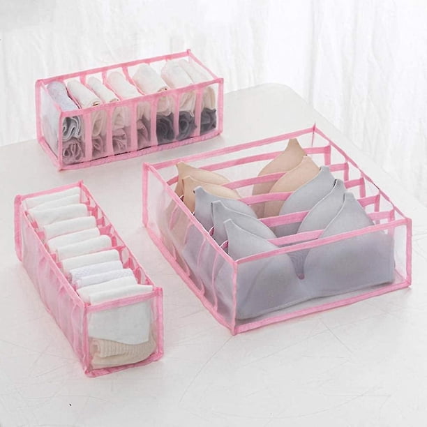 Conjunto De Organizador De Ropa Interior - Organizador De Cajón De Ropa Interior Plegable Cajas De Mujer Para Ropa, Calcetines, Ropa Interior Y Sujetadores, Para Ropa Interior Calc