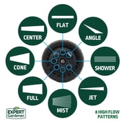 Expert Gardener 8-Pattern Rear Trigger Watering Nozzle