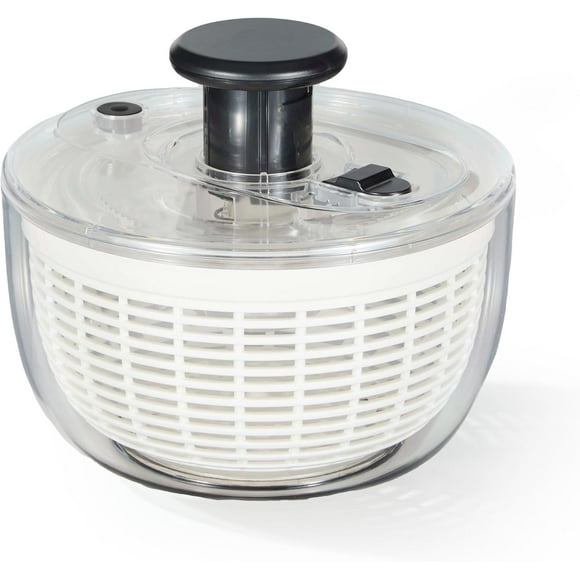 Essoreuse à Salade de 6,4 Qt Grande Laitue en Plastique pour Légumes et Fruits Laveuse Base Antidérapante Sans BPA