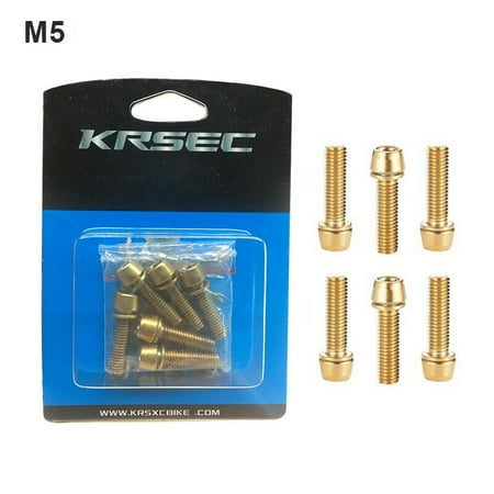 

Krsct 6Pcs/Boxed Handlebar Stem Screws M5/M6*18Mm Road Mtb Mountain Bike Bolts