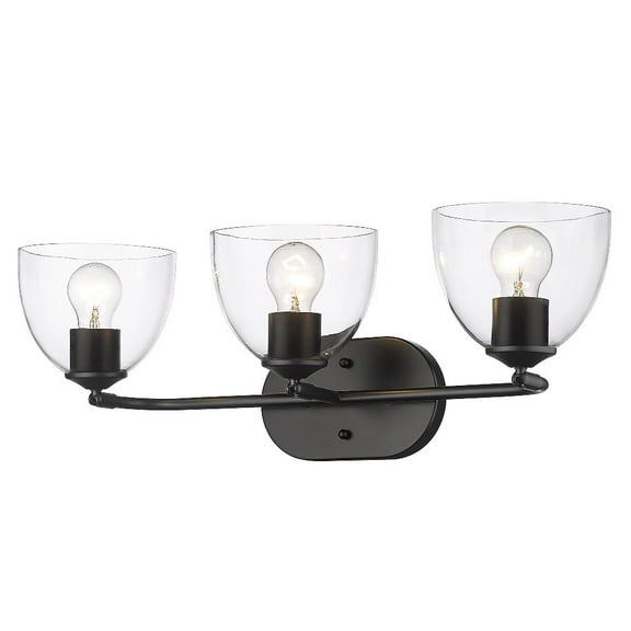 Golden Lighting Roxie 3-light Vanity in Matte Black