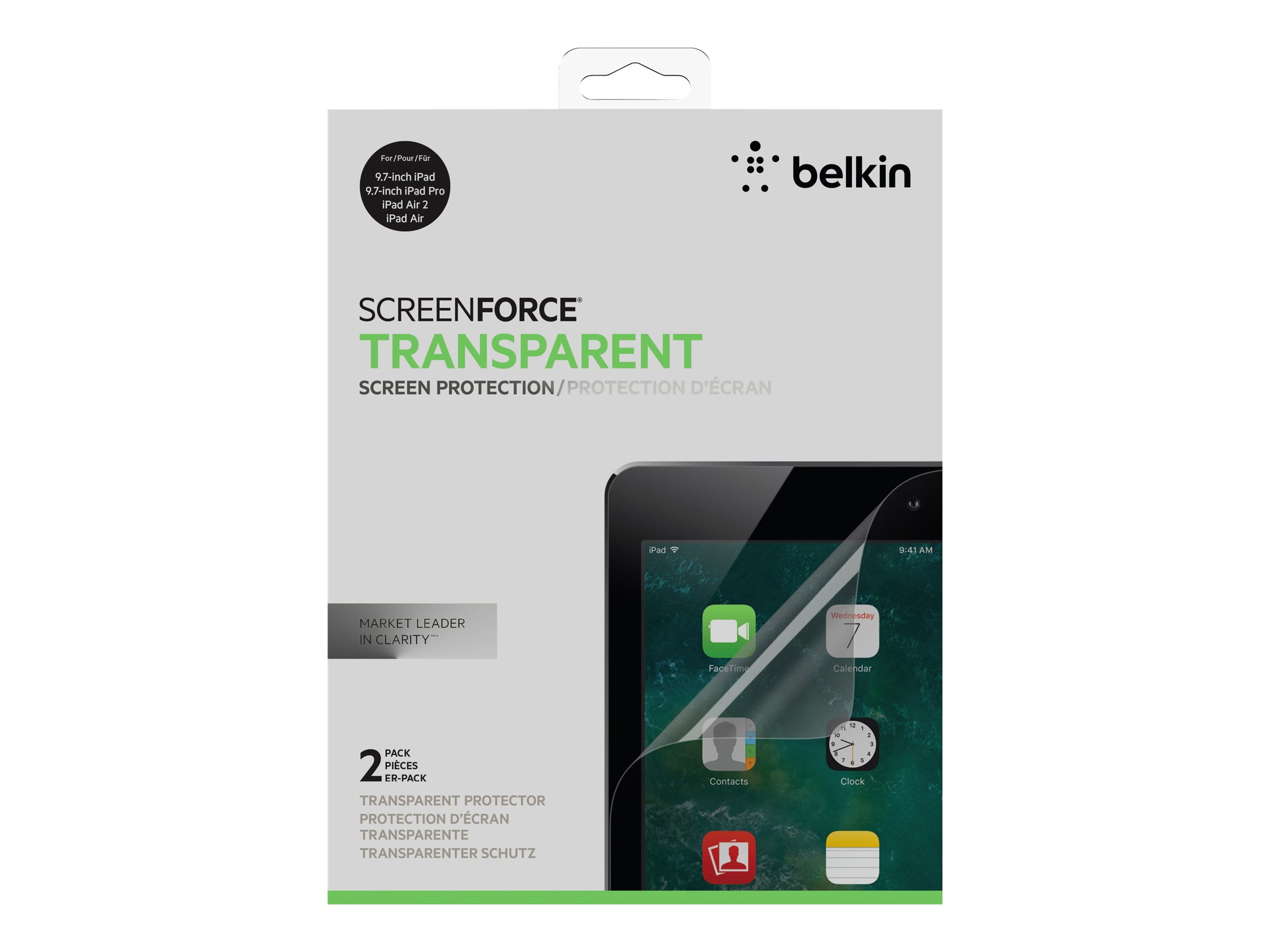 Belkin TrueClear iPad Air iPad Air 2 Transparent Screen Protector Kit Brand New 