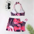 thumbnail image 3 of Jovati Women's 3 Piece Tie Dye Bikini Set Swimsuit Sexy Short Skirt With Chest Pad Without Underwire,On, 3 of 5