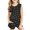 Black, variant on Nskgu Girls Summer Outfits Cute T-Shirt and Shorts Set with Side Pockets Two Piece Shorts Set Sleeveless Tank Tops Sets 3-14 Years