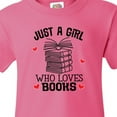 thumbnail image 4 of Inktastic Just a Girl Who Loves Books Youth T-Shirt, 4 of 5