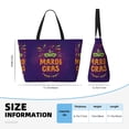 thumbnail image 4 of Xecao Mardi Gras2 for versatile beach bag for women includes zipper pockets and waterproof material, ideal for vacations and adventures., 4 of 7
