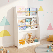 omy Casa Kids Bookcase, 3-Tier Montessori Bookshelf for Toddlers, Nursery Book Organizer