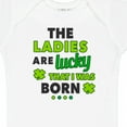 thumbnail image 4 of Inktastic The Ladies Are Lucky That I Was Born St Patricks Day Baby Boy Boys Baby Bodysuit, 4 of 5