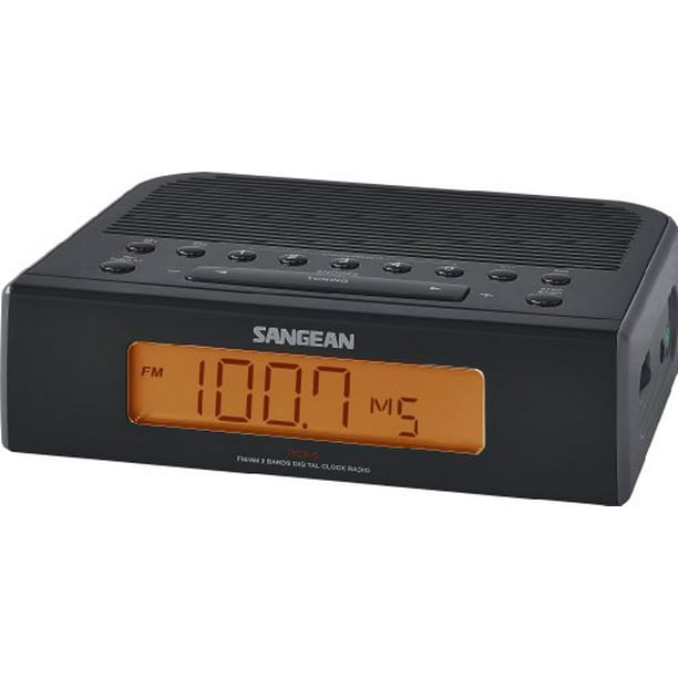 sangean rcr5bk digital am/fm clock radio (black)