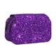 thumbnail image 1 of Disketp Purple Glitter Estuche de Lápices de Doble Capa con Tapa Abatible y Cremallera, Organizador Escolar para Adolescentes y Adultos, 1 of 7