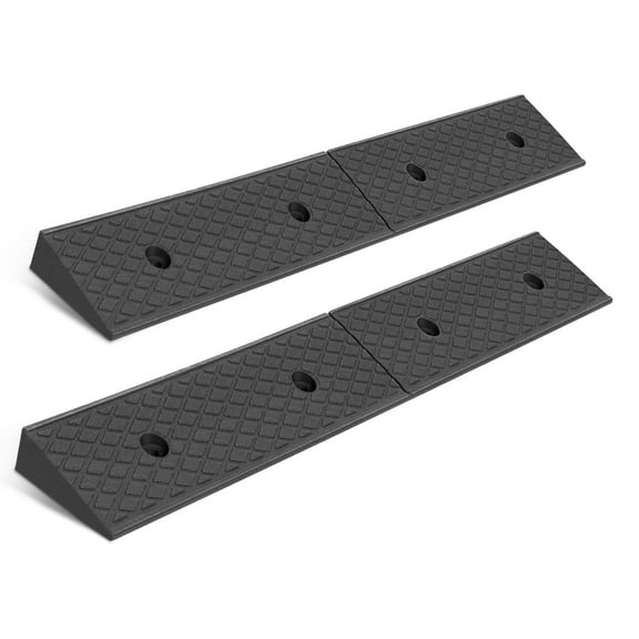 DNA Motoring for Warehouse Wheelchair Cars 2" Rise Rubber Driveway Threshold Curb Ramp 2Pcs