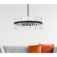 thumbnail image 3 of Serephina 32 inch crystal round chandelier light in black, 3 of 9