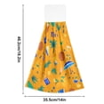 thumbnail image 2 of Dailycode Kitchen Wash Cloths with Hanging Loops Absorbent Absorbent Quick Drying Hand Towels, 2 Pack, Leaf Umbrellas Beer Ball, 2 of 7