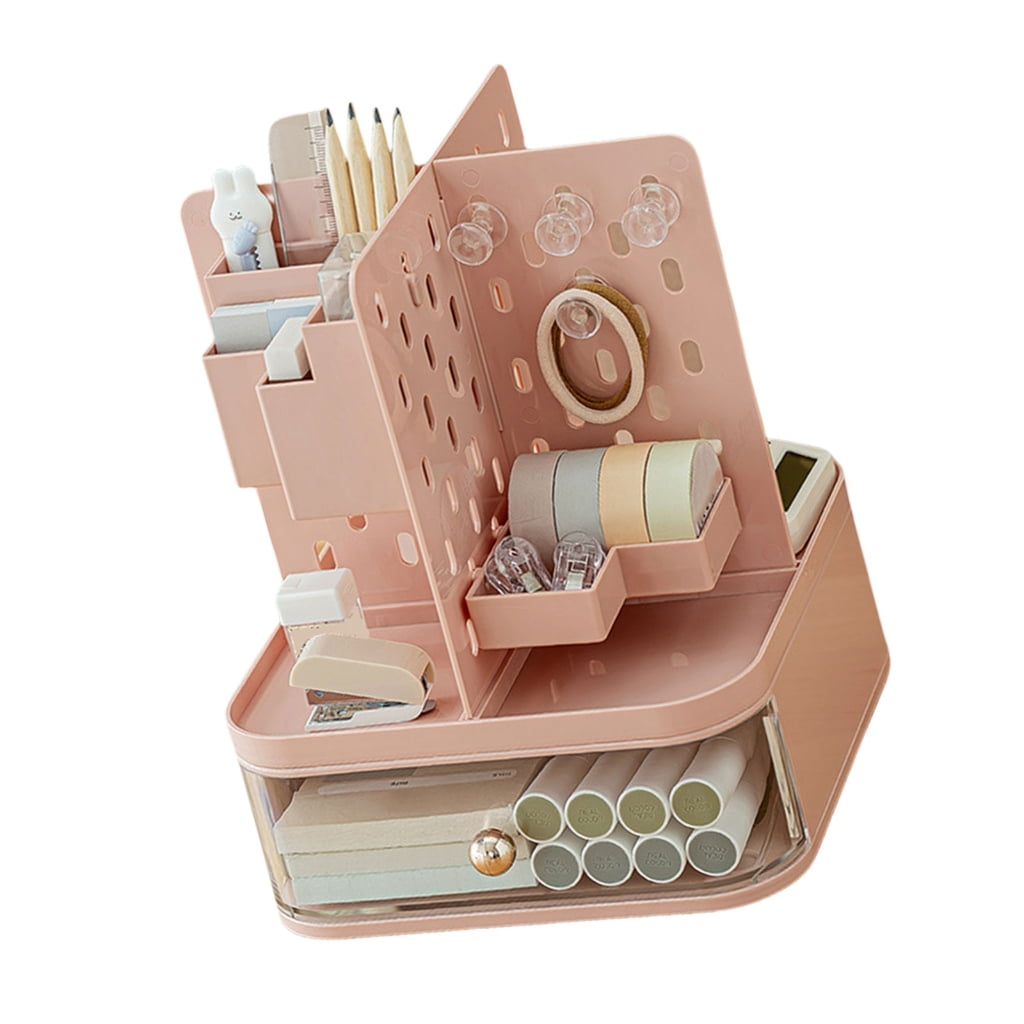 Stationery Organizer Desk Organizer with Pegboard Drawers Desktop Organizers