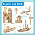 thumbnail image 3 of Play Build Wooden Building Blocks Set - 200-Piece Plank Block Construction Toys, STEM Educational Wood Toy for Kids and Toddlers, 3 of 8
