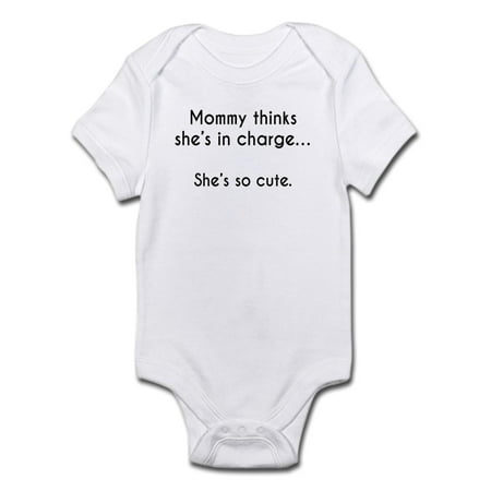 

CafePress - My Mommy Thinks Shes In Charge Body Suit - Baby Light Bodysuit