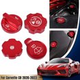 thumbnail image 1 of ALLTIMES 4PCS Engine Oil Cap Radiator Cap Washer Cap Brake Fluid Cap Cover Trim for Corvette C8 2020-2023, 6061 Aluminium Alloy, 1 of 11