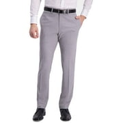 Kenneth Cole Reaction Men's Slim Fit Stretch Pattern Dress Pants Silver Size 36x30
