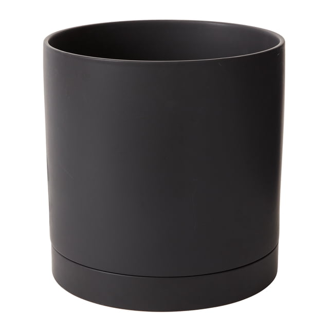 Romey Pot 12"X12 Pouces Noir