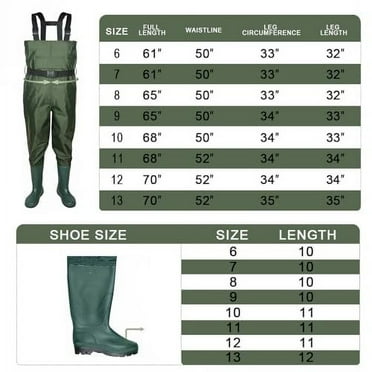 Fishing Waders for Men with Boots, Waterproof Hunting Chest Wader, Lightweight Bootfoot Waders