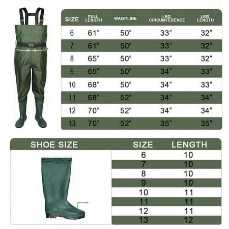 Fishing Waders for Men with Boots Waterproof Hunting Chest Wader Lightweight Bootfoot Waders
