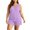 Purple, variant on Binmer Women's Plus Size 2 Piece Pajama Set ,Sleeveless Crew Neck Tank Top and Shorts ,Soft Comfy Sleep Loungewear Outfit Black,XXL
