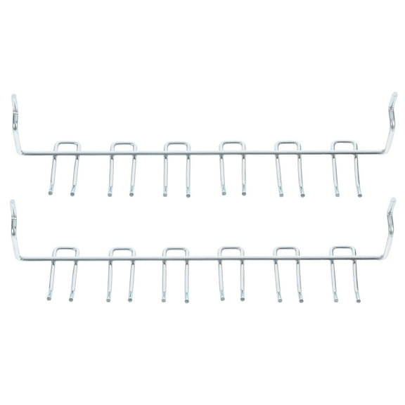 NICEXMAS 2Pcs Silver Heavy Duty Metal Pegboard Hooks for Garage Tool Organization
